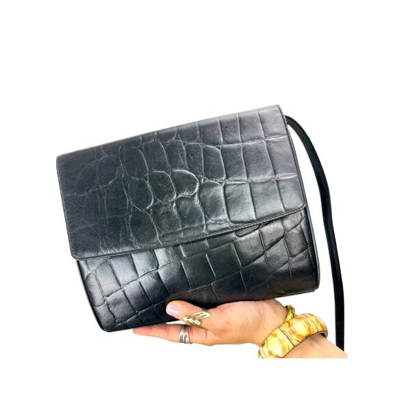 1980's LORD & TAYLOR crocodile leather bag - Picture 7 of 7